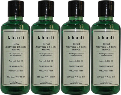 

Khadi Herbal Ayurvedic 18 Herbs Hair Oil Paraffin-Mineral Oil Free Hair Oil(840 ml)