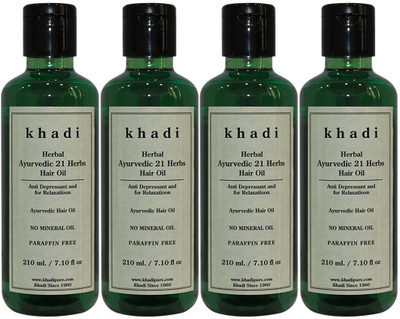 

Khadi Herbal Ayurvedic 21 Herbs Hair Oil Paraffin-Mineral Oil Free Hair Oil(840 ml)