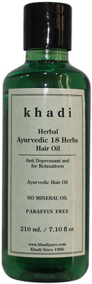 

Khadi Herbal Ayurvedic 18 Herbs Hair Oil Paraffin-Mineral Oil Free Hair Oil(210 ml)