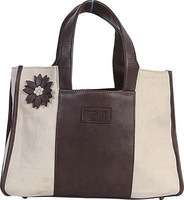

Strutt Hand-held Bag(White, Brown), Brown;white