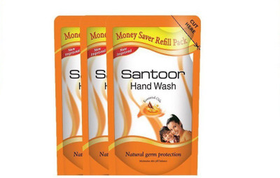 

Santoor Essential Oils Hand Wash Refill(540 ml, Pouch, Pack of 3)