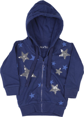 

Palm Tree Full Sleeve Printed Baby Girls Jacket, 1330