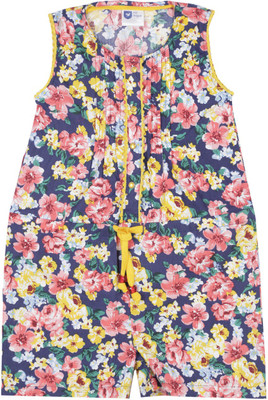 

612 League Girls Midi/Knee Length Casual Dress(Multicolor, Sleeveless, Navy