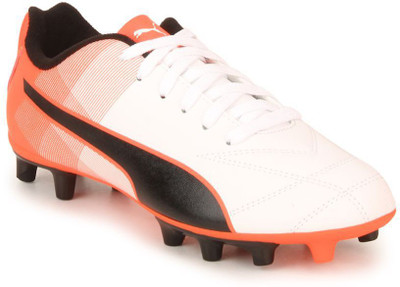 

Puma Boys & Girls Lace Football Shoes(White, Black/white