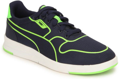 

Puma Boys & Girls Lace Running Shoes(Blue, Peacoat-green gecko
