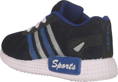 

Xpert Boys Lace Running Shoes(Black, Black and royalblue