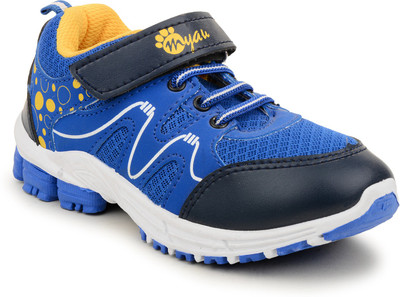 

Myau Boys & Girls Velcro Running Shoes(Blue, Blue yellow