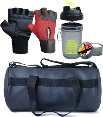 

Hyper Adam Stylish Multi-purpose Gym Bag, Protein Shaker And Gym Glove With Wrist Support Combo( pack of 3) Gym & Fitness Kit