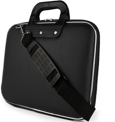 

cratos 13 inch Laptop Messenger Bag(Black, Brown)