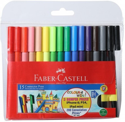 

Faber-Castell 15 Connector Pens(Set of 15, Asssorted)