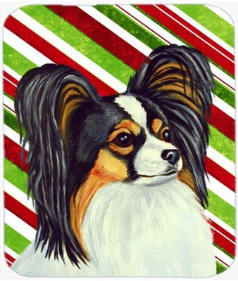 

Caroline's Treasures Papillon Candy Cane Holiday Christmas Mouse Pad/Hot Pad/Trivet - LH9255MP Mousepad(Multicolor)