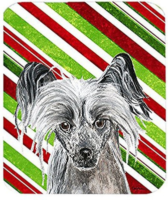 

Caroline's Treasures Chinese Crested Candy Cane Christmas Mouse Pad/Hot Pad/Trivet - SC9620MP Mousepad(Multicolor)
