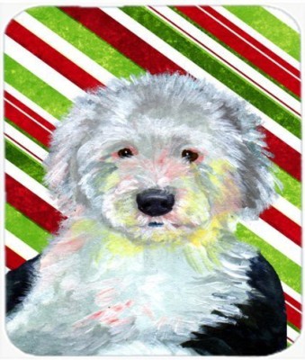 

Caroline's Treasures Old English Sheepdog Candy Cane Holiday Christmas Mouse Pad/Hot Pad/Trivet - LH9261MP Mousepad(Multicolor)