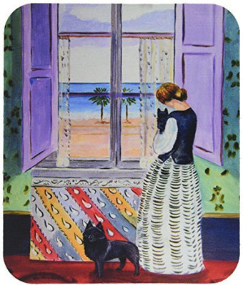 

Caroline's Treasures Lady with Her Schipperke Mouse/Hot Pad/ Trivet - 7268MP Mousepad(Multicolor)