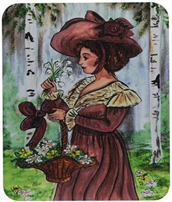 

Caroline's Treasures Fancy Lady with Hat & Flowers Mouse Pad/Hot Pad/Trivet - CN5002MP Mousepad(Multicolor)