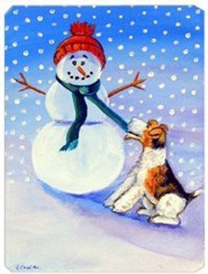 

Caroline's Treasures Snowman with Fox Terrier Mouse Pad - 7156MP Mousepad(Multicolor)