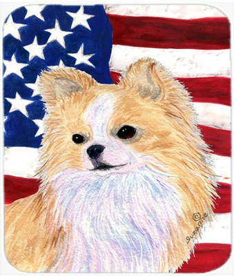 

Caroline's Treasures USA American Flag with Chihuahua Mouse/Hot Pad/ Trivet - SS4229MP Mousepad(Multicolor)