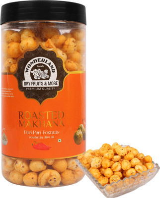 

Wonderland Makhana Premium Peri Peri Foxnuts Assorted Nuts(100 g, Mason Jar)