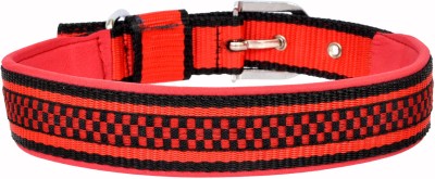 

Leathercraft Red Nylon Thread Work Dog Everyday Collar(Small, Red & Black)