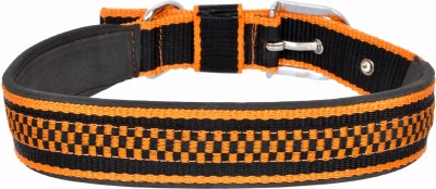 

Leathercraft Orange Nylon Thread Work Dog Everyday Collar(, Black & Orange