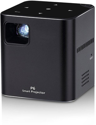 

MBOX P6 Mobile Mini Pico Projector, DLP Technology, Support 1080P HD 120" Display, WiFi Airplay Miracast Wireless Connectivity, Touch Panel Control 80 lm DLP Corded & Cordless Mobiles Portable Projector(Black)