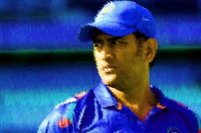 

Dhoni painting | Wall Art Poster Paper Print(12 inch X 18 inch, Rolled)