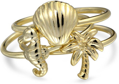 

Bling Jewelry Sterling Silver Sterling Silver Plated Ring Set, Yellow