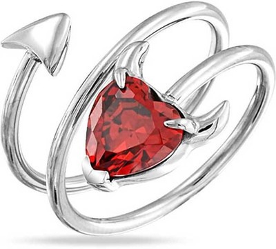 

Bling Jewelry Silver Cubic Zirconia Ring, Red
