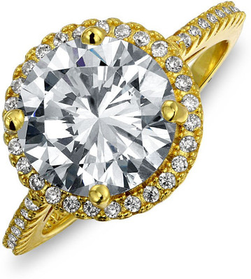 

Bling Jewelry Sterling Silver Cubic Zirconia Sterling Silver Plated Ring, Yellow