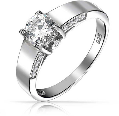 

Bling Jewelry Sterling Silver Cubic Zirconia Rhodium Plated Ring