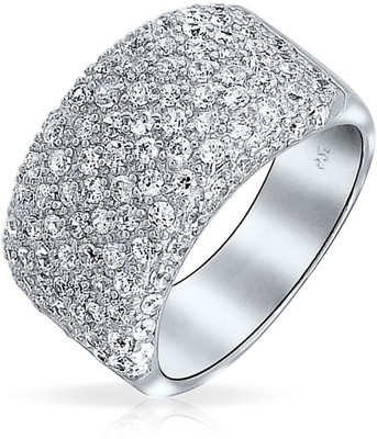

Bling Jewelry Sterling Silver Cubic Zirconia Rhodium Plated Ring