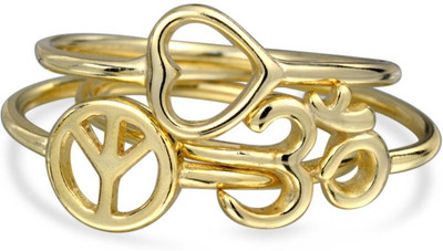 

Bling Jewelry Sterling Silver Sterling Silver Plated Knuckle Ring, Yellow
