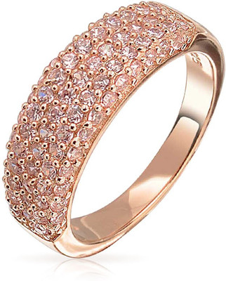 

Bling Jewelry Sterling Silver Cubic Zirconia Gold-plated Plated Ring, Pink