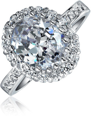 

Bling Jewelry Sterling Silver Cubic Zirconia Rhodium Plated Ring