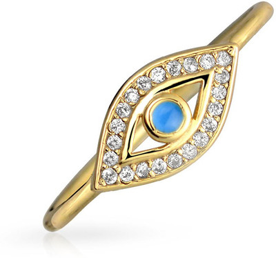 

Bling Jewelry Enamel Cubic Zirconia Enamel Plated Knuckle Ring, Yellow