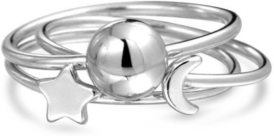 

Bling Jewelry Sterling Silver Rhodium Plated Knuckle Ring, Grey