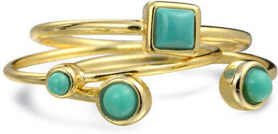 

Bling Jewelry Sterling Silver Turquoise Sterling Silver Plated Knuckle Ring, Blue