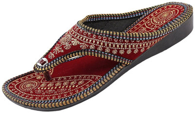 

sdshopping Women Maroon Flats