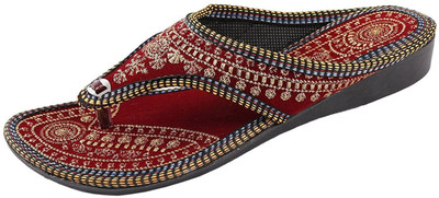 

sdshopping Women Maroon Flats