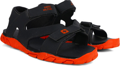 

Swiss Military Men Grey Red Sports Sandals