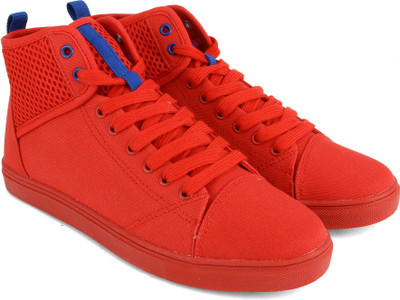 

United Colors of Benetton CANVAS ANKLE HEIGHT SNEAKER For Women(Red, 901