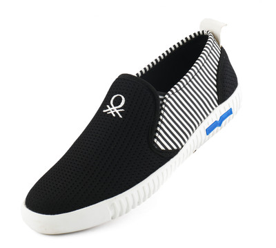 

Amanio Leather Casual Shoes Sneakers For Men(Black