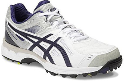 

Asics Cricket Shoes For Men(White, Blue, Silver
