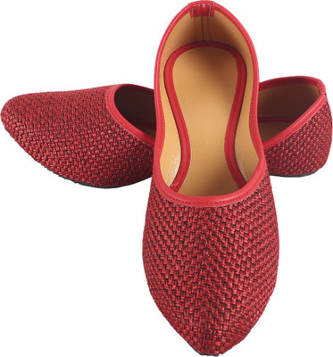 

DFR Ethnic Jute Jutis For Women(Red, 01 red