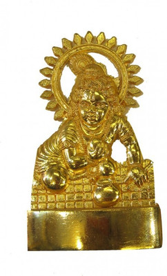 

Anant Anant Laddu Gopal Makhan Chor Idol Decorative Showpiece - 10 cm(Zinc, Gold)