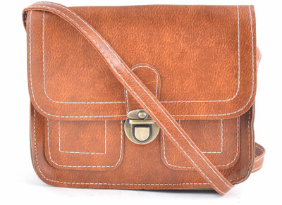 

Urbantra Girls Casual Brown Leatherette Sling Bag