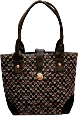 

MK Enterprises Girls Casual Black Leatherette Hand-held Bag