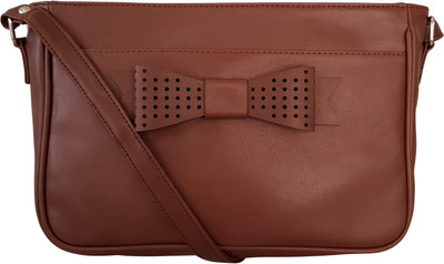 

Toteteca Bag Works Women Formal Brown PU Sling Bag