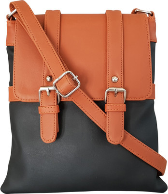 

Toteteca Bag Works Women Casual Black PU Sling Bag