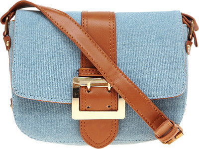 

Satchel Bags Women Casual Blue PU Sling Bag